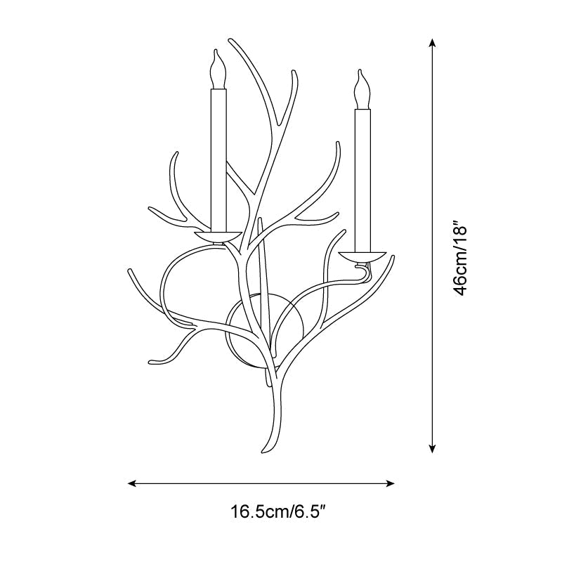 Duvor Double Candle Wall Sconce-Neutral Decor