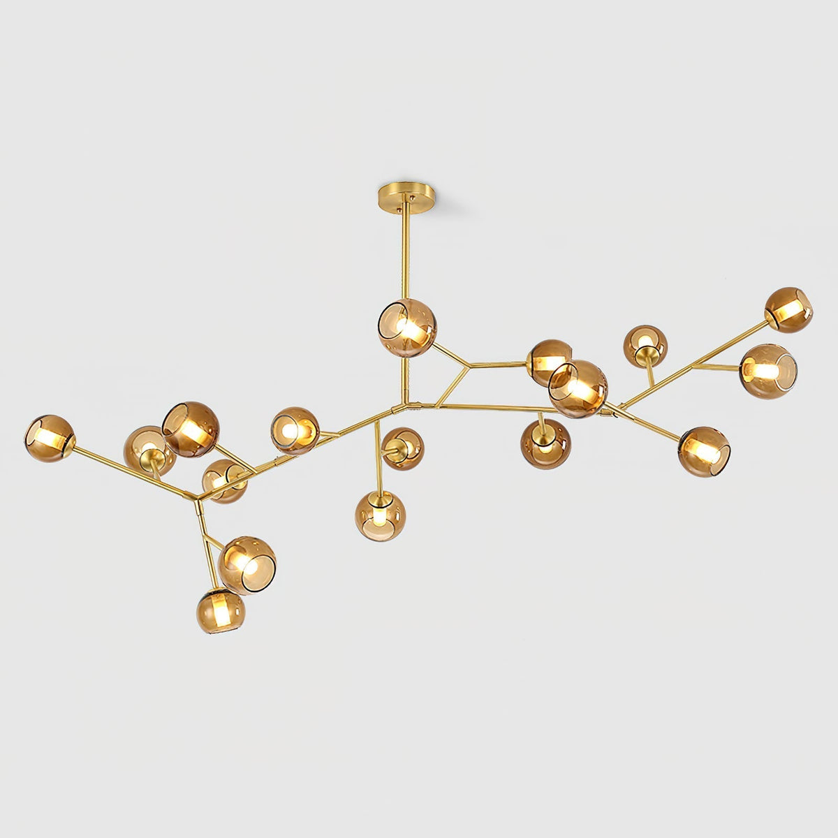 Kinetic Individuel Créativité Laiton Verre Lustre