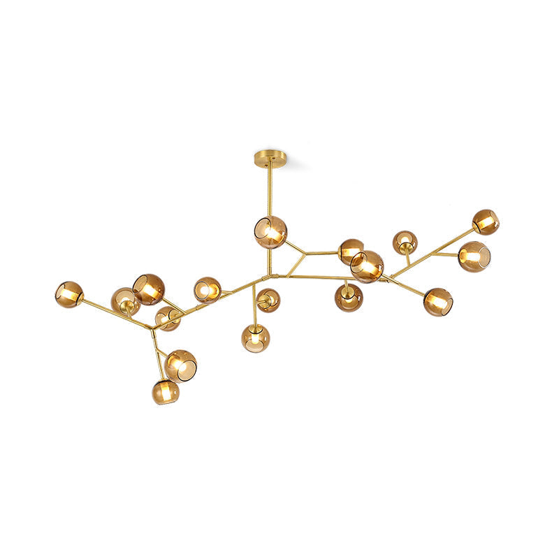 Kinetic Individuel Créativité Laiton Verre Lustre