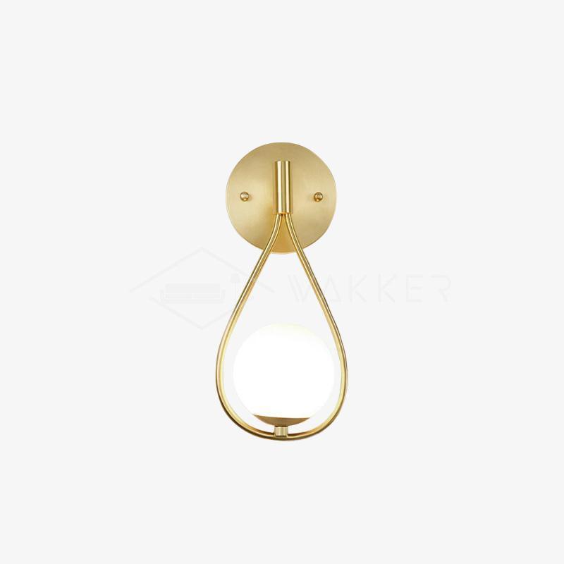 Talira Moderne Minimaliste Vanité Laiton Verre Applique Murale