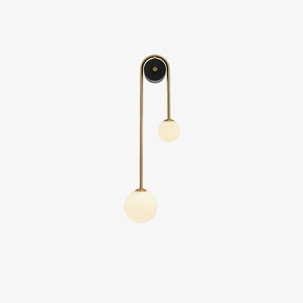 Kim Applique Murale Arc Minimaliste en Laiton et Verre