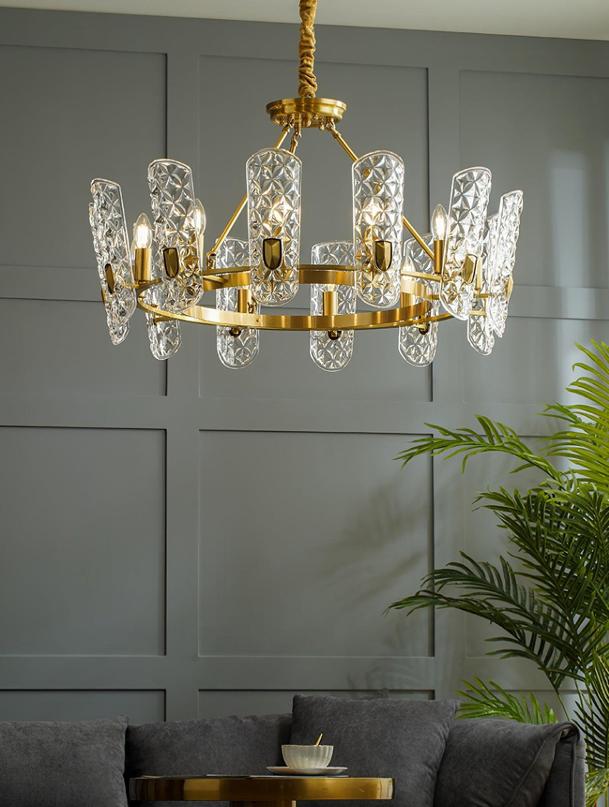 Ivaranne Lustre Central en Laiton Élégant