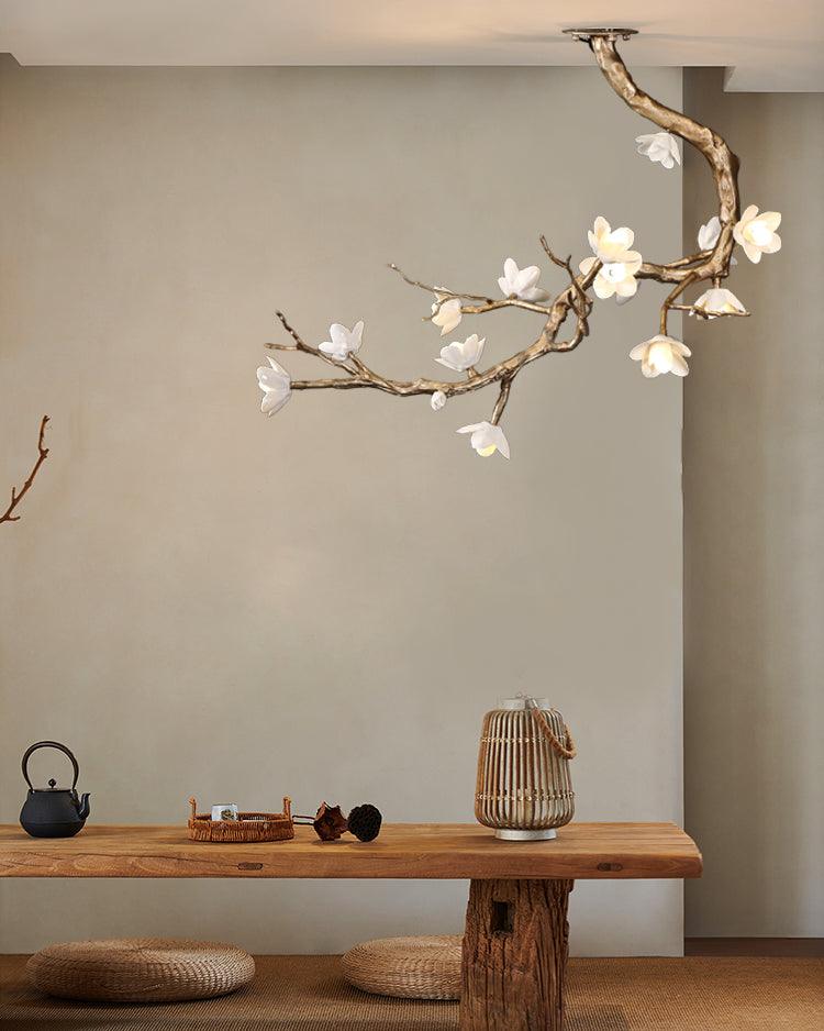 Nivalis Lustre Laiton Fleur Branche Naturelle