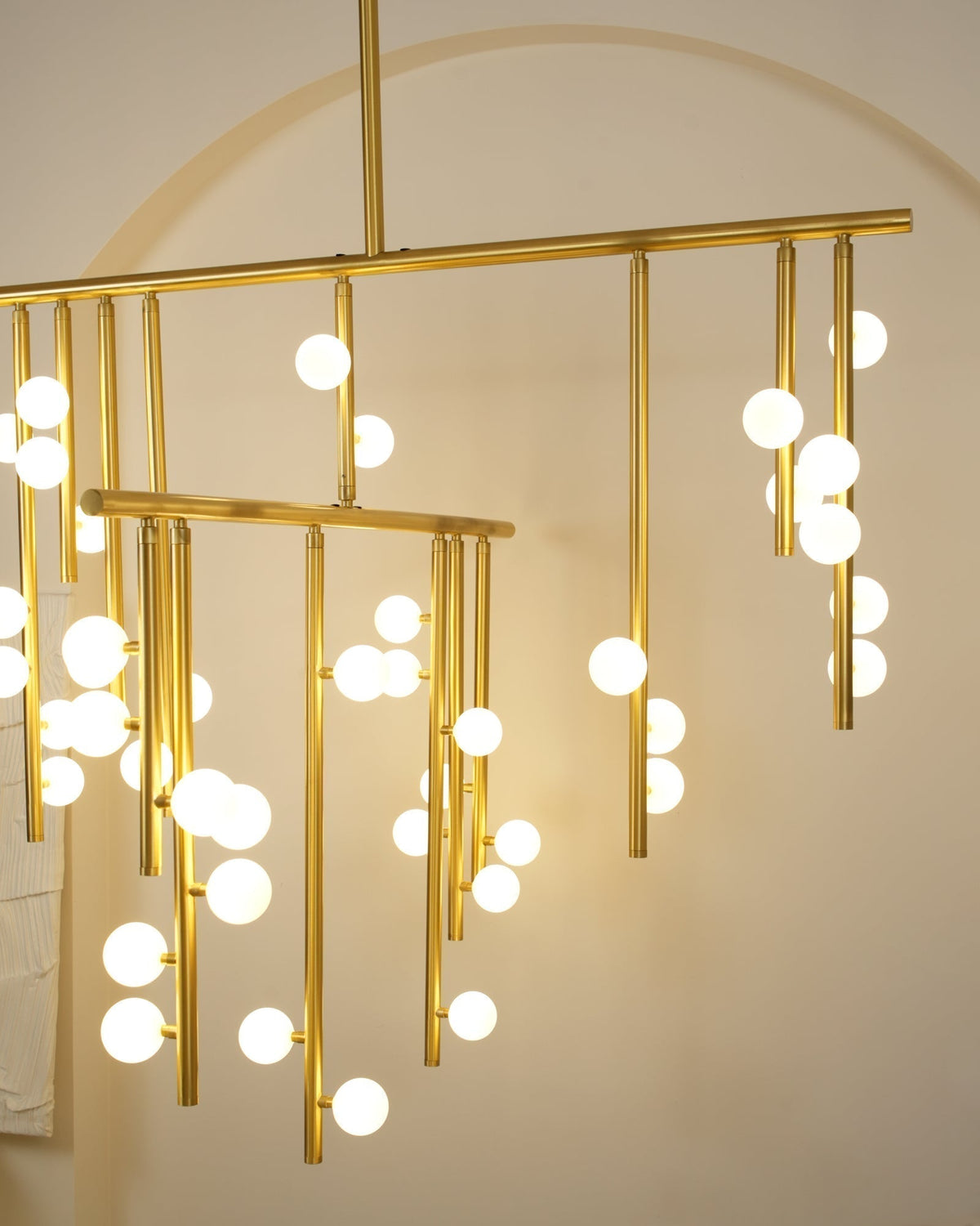 Eurzoris Lustre Linéaire Géométrique en Laiton