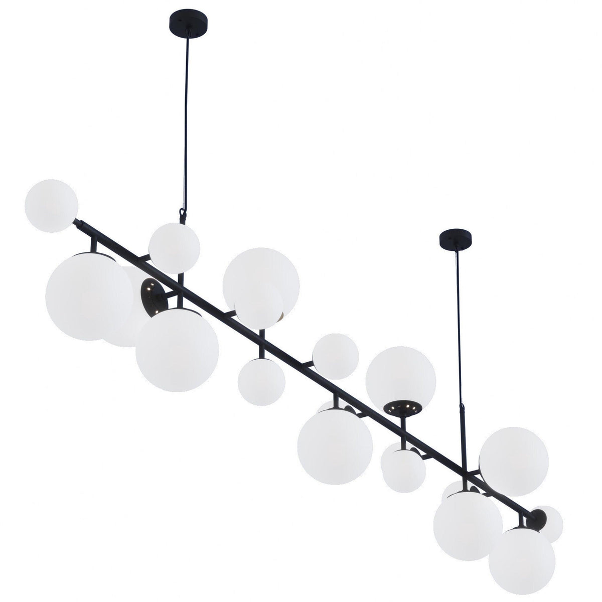 Ravessa Lustre Laiton Verre Globe