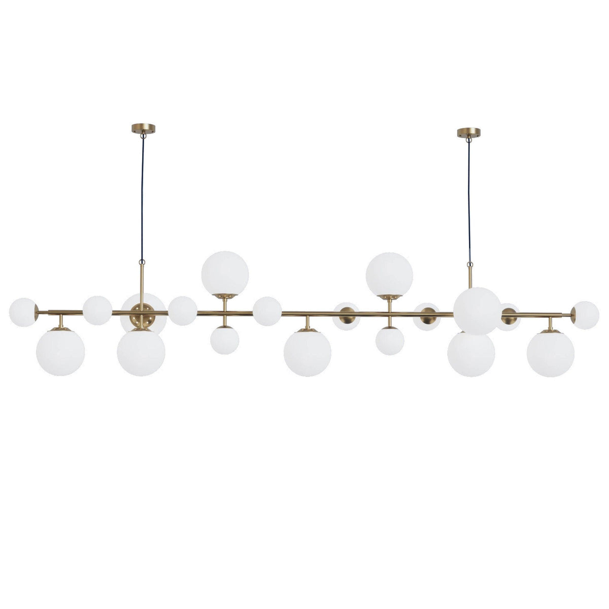 Ravessa Lustre Laiton Verre Globe