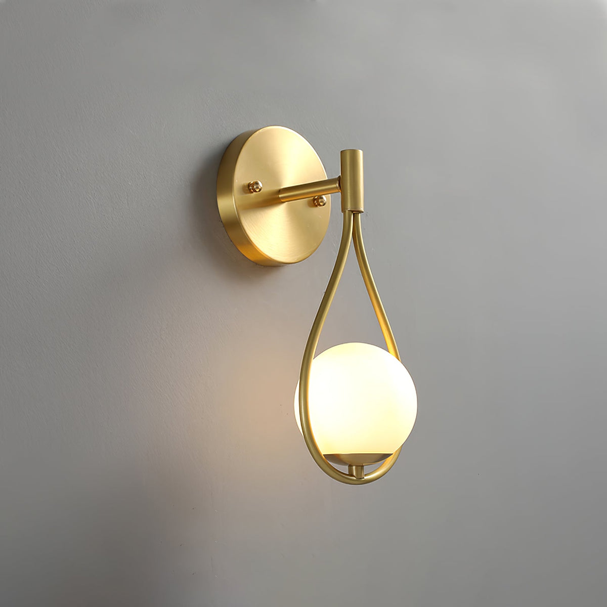 Talira Moderne Minimaliste Vanité Laiton Verre Applique Murale