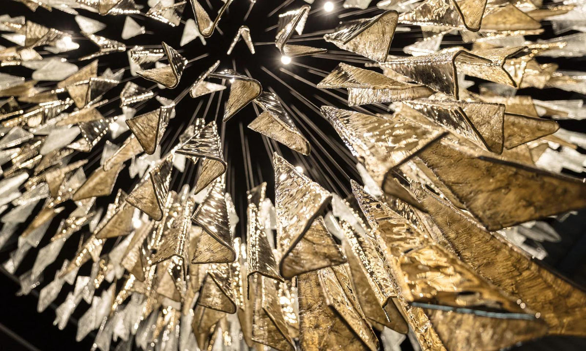 Clarene Verre Plume Forme Lustre