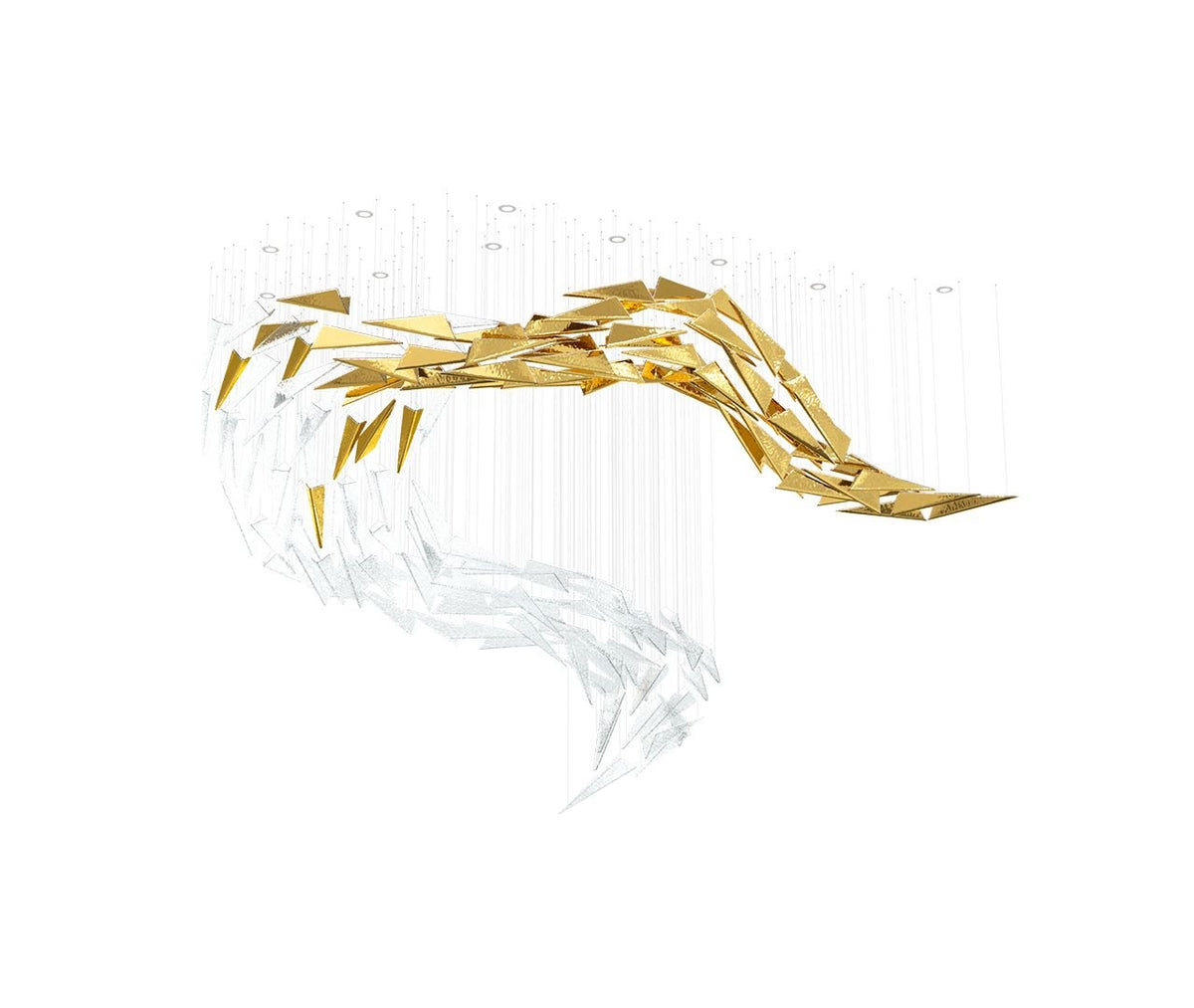 Clarene Verre Plume Forme Lustre