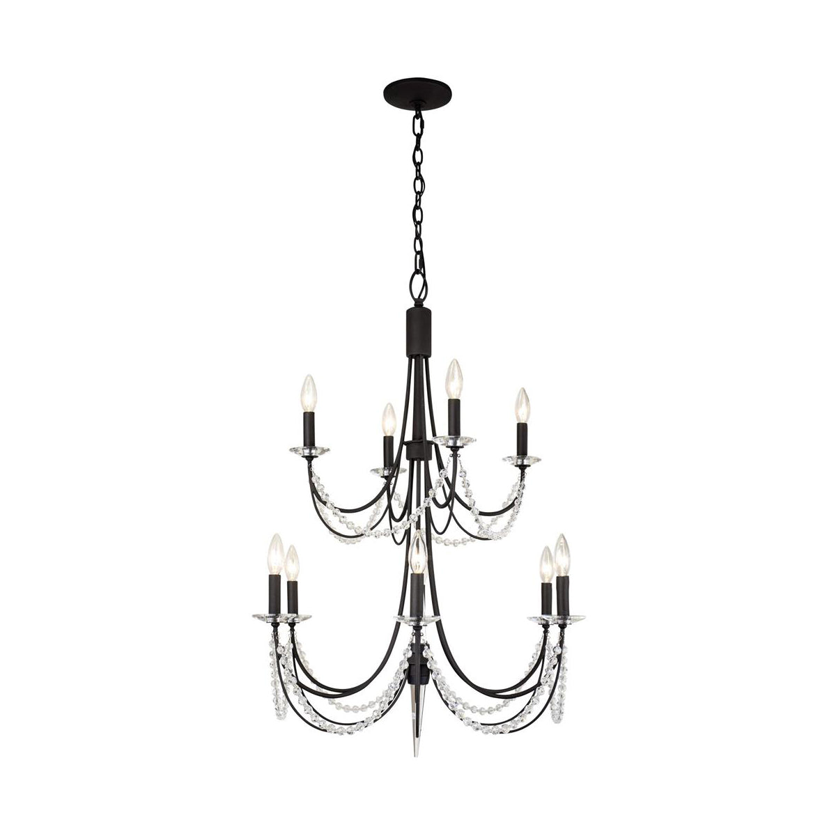 Purelux Postmodern Luxe Laiton Métal Cristal Lustre