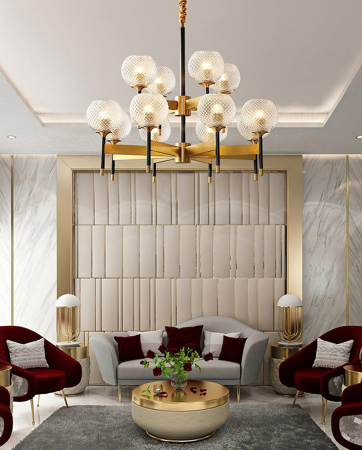 Glint Lustre Moderne en Laiton