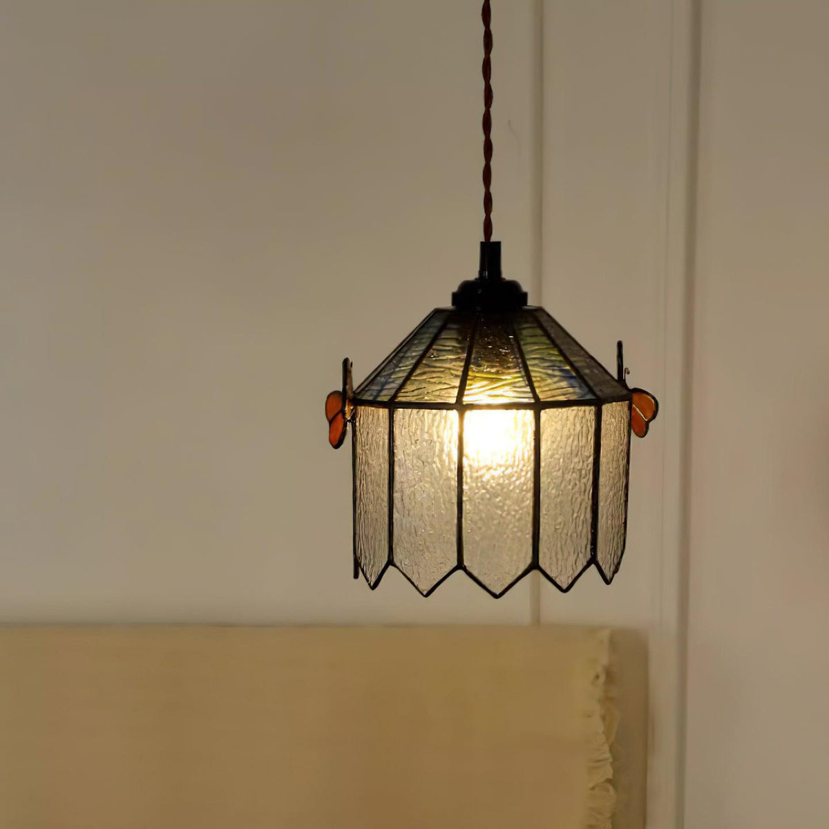 Briandy Tiffany Pendant Light Glass-Neutral Decor