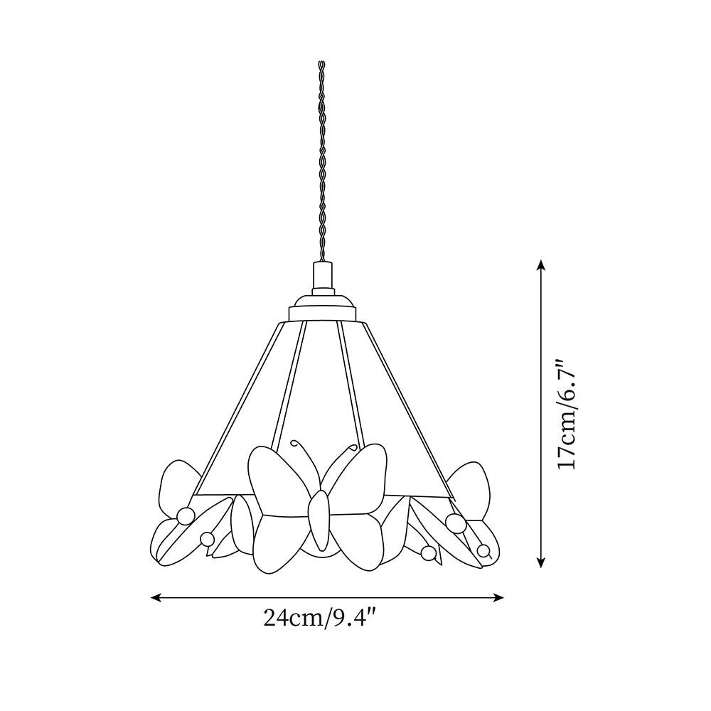 Briandy Tiffany Pendant Light Glass-Neutral Decor