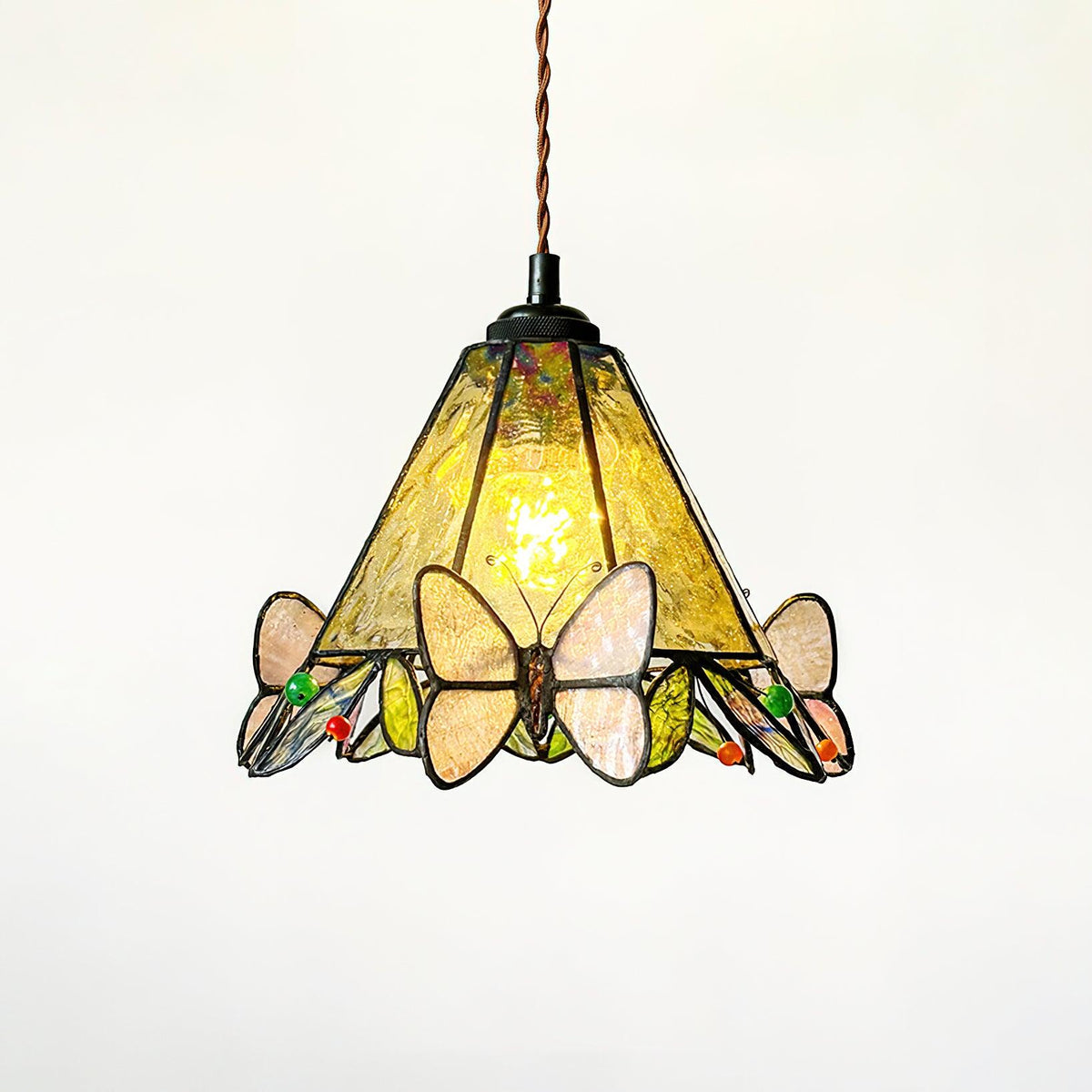 Briandy Tiffany Pendant Light Glass-Neutral Decor