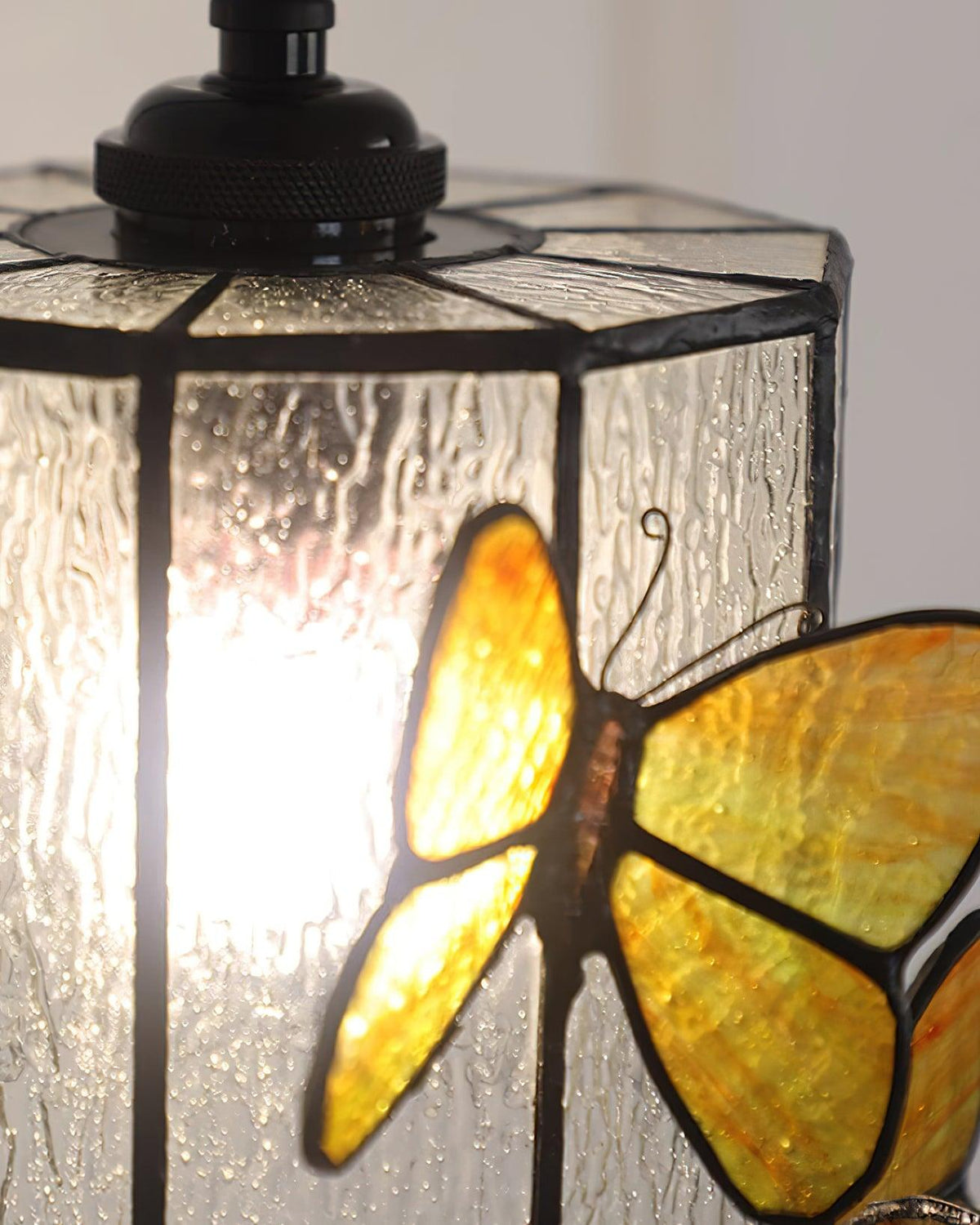 Tiffany Wall Lamp Glass Butterfly Art-Neutral Decor