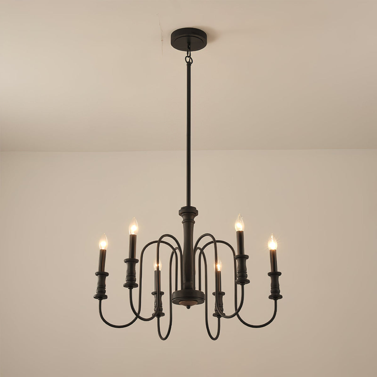 Volo Lustre Métal Bois Luxe Postmoderne