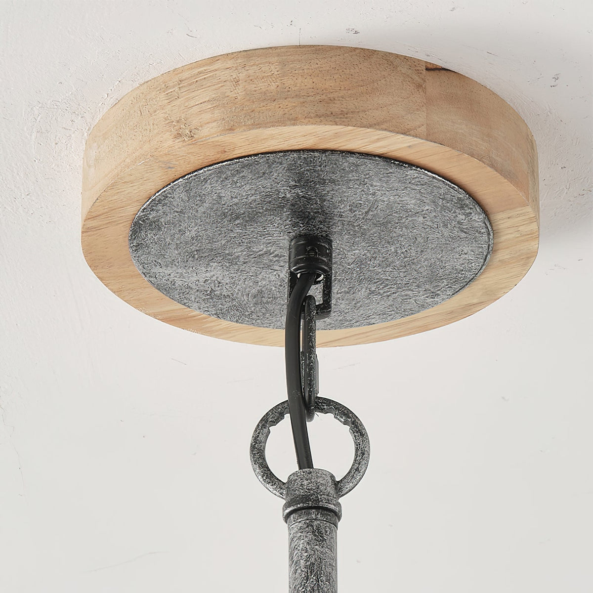 Volo Lustre Métal Bois Luxe Postmoderne