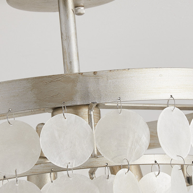 Side profile of the vintage silver Brielle Ceiling Lamp.
