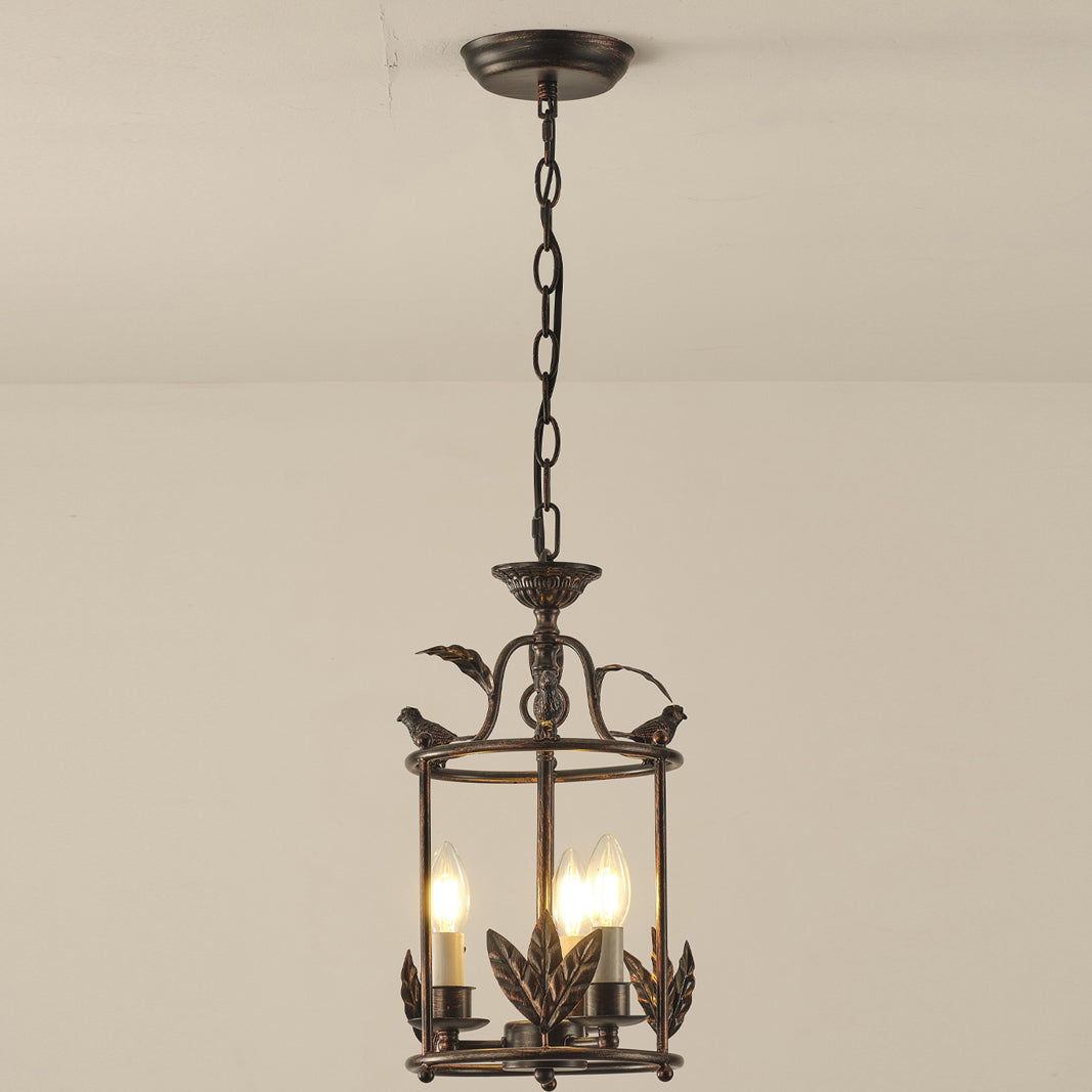 Hylite Suspension Lanterne Métal Doré Industrielle Vintage