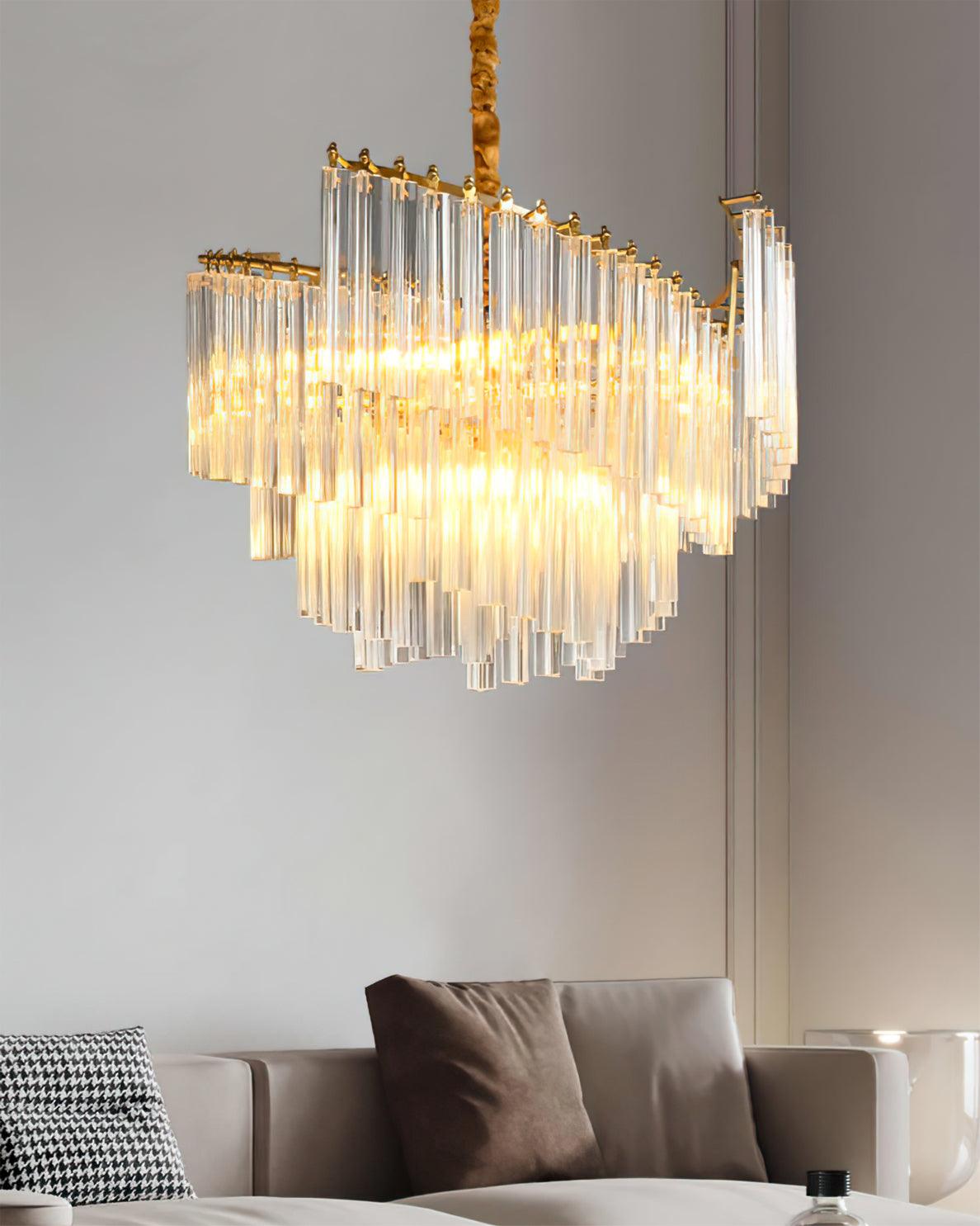 Galalis Lustre Postmoderne de Luxe en Cristal Brinicle