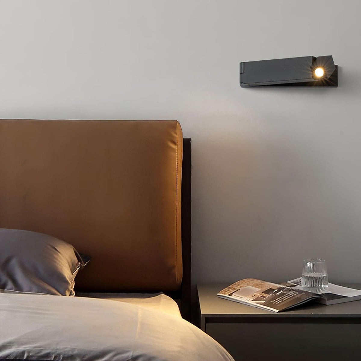 LED Wall Sconce Aluminum Alloy Body Matt Black Nickel Minimalist-Neutral Decor
