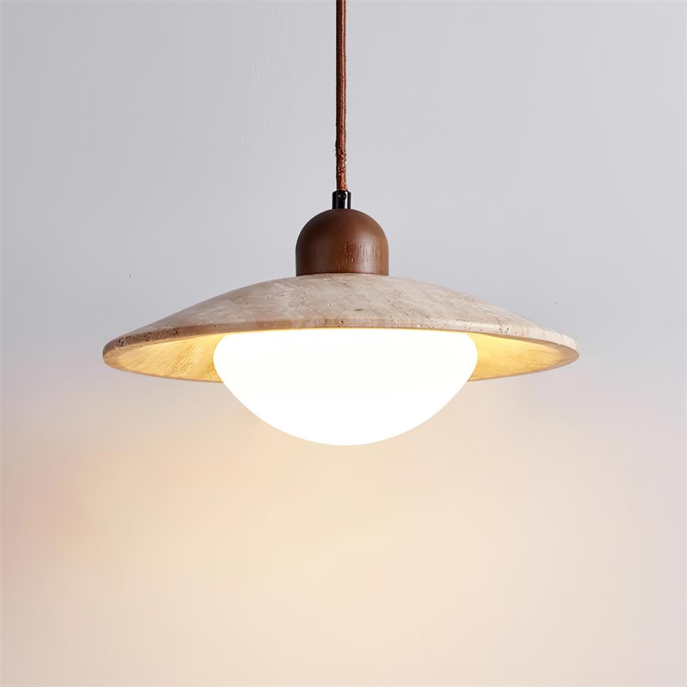 Luxen Pendant Lamp Travertine Minimalist-Neutral Decor