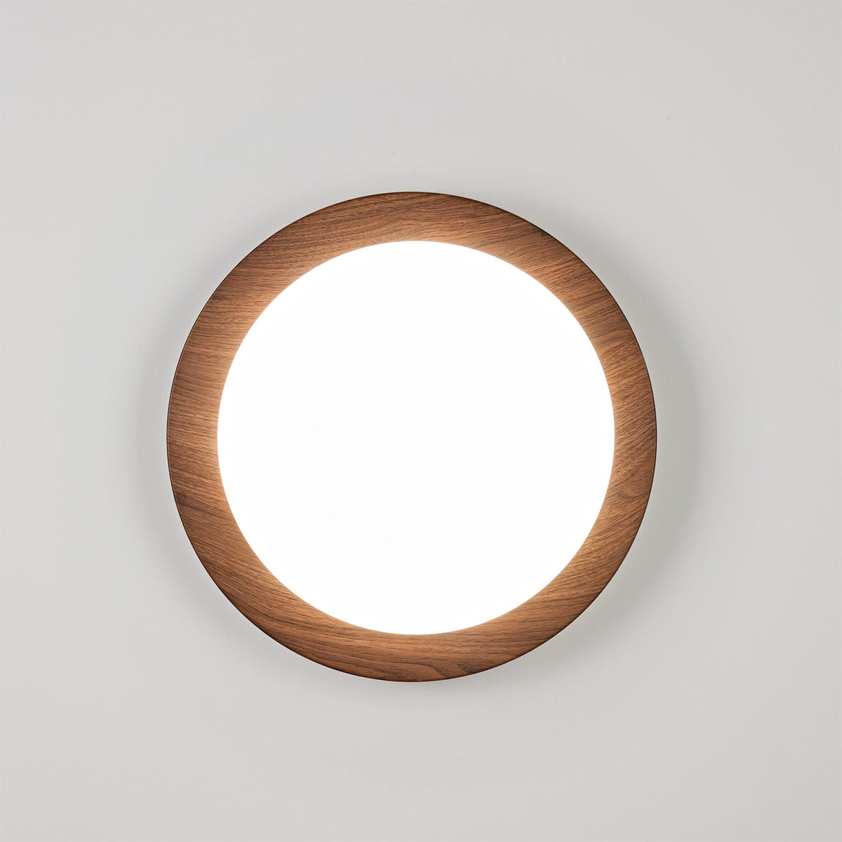 Close-up of the light fixture's edge and material.