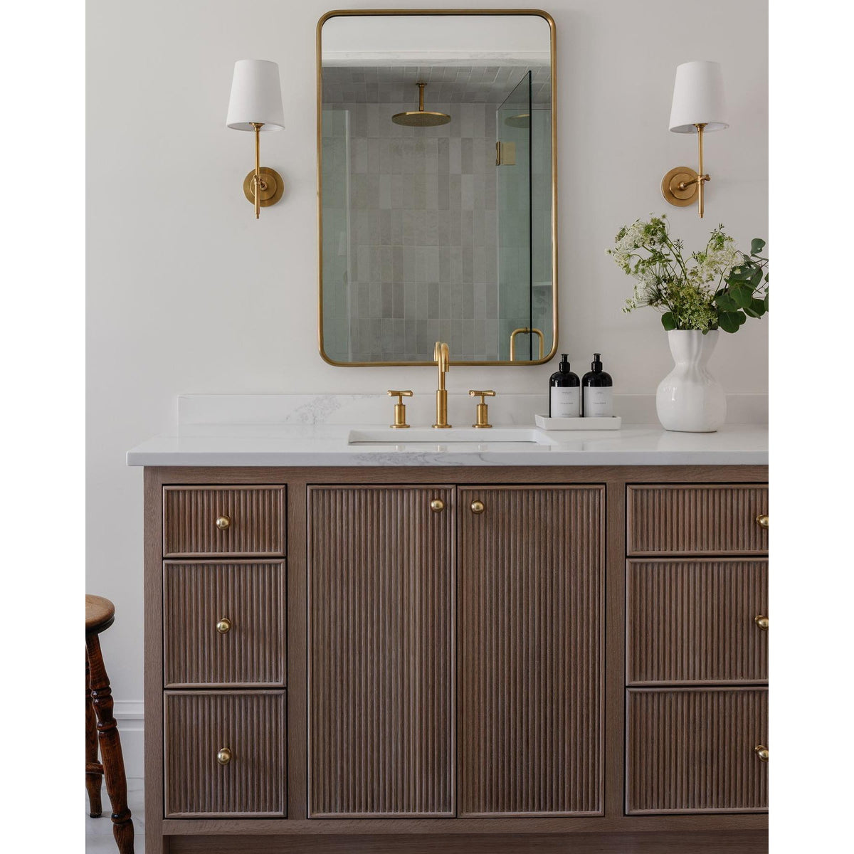 Platina Applique Murale Métal Laiton Tissu Minimaliste Moderne