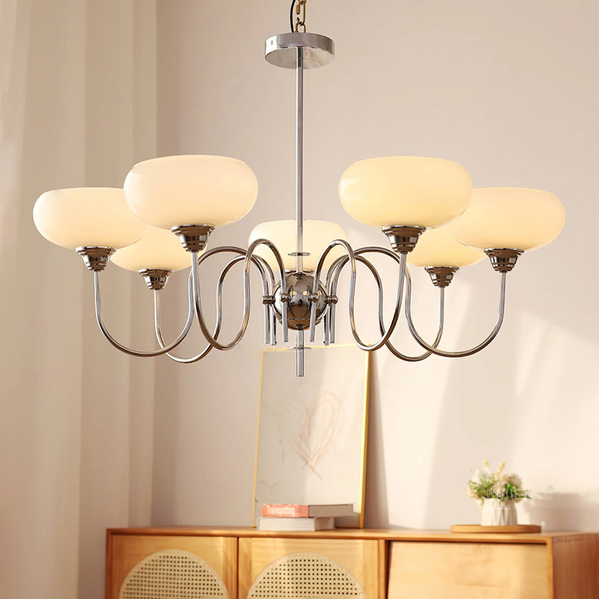 Arisha Vintage LED Métal Verre Lustre Salon