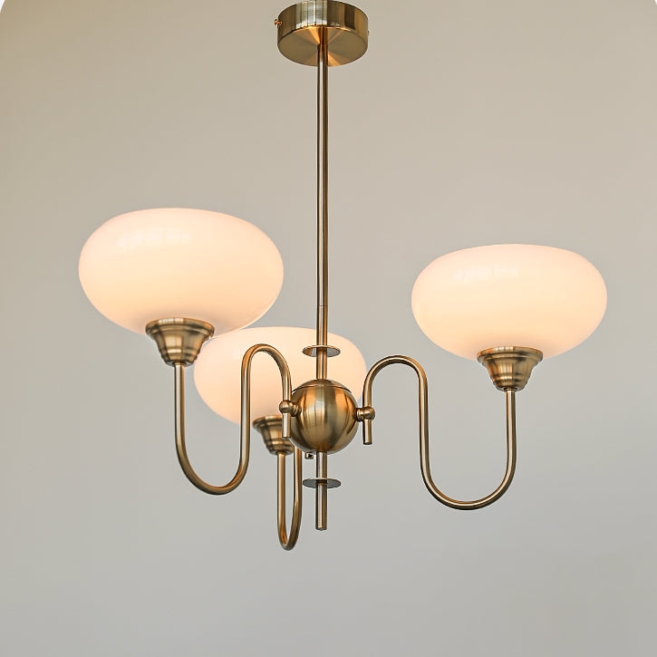 Arisha Vintage LED Métal Verre Lustre Salon