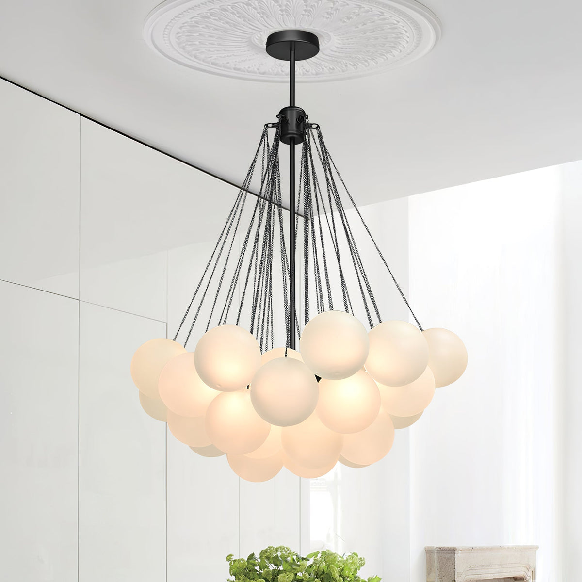 Fayne Suspension Bulle à Globe en Verre