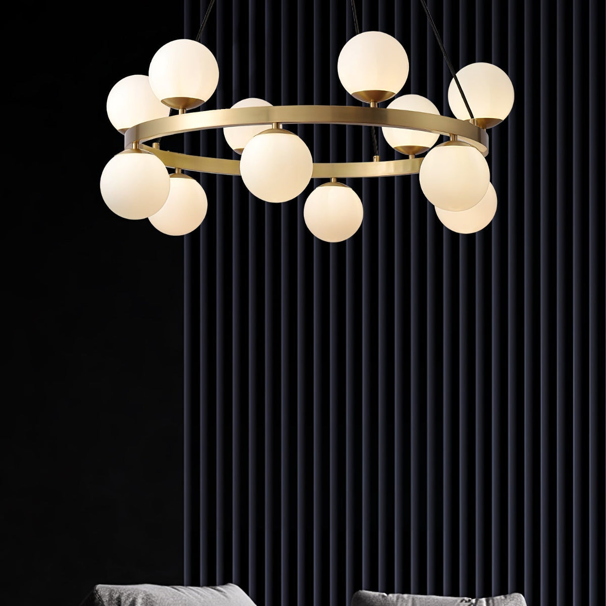 Tevine Lustre Globe Anneau en Laiton