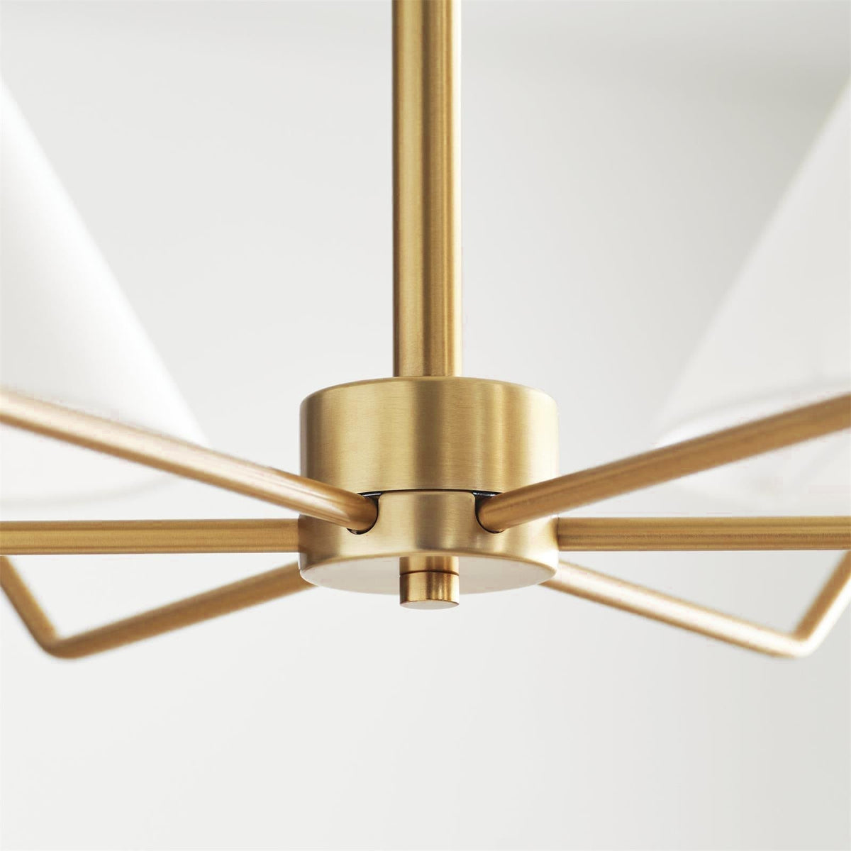 Therelia Lustre en Laiton Abat-jours en Tissu en Forme de Cône Moderne