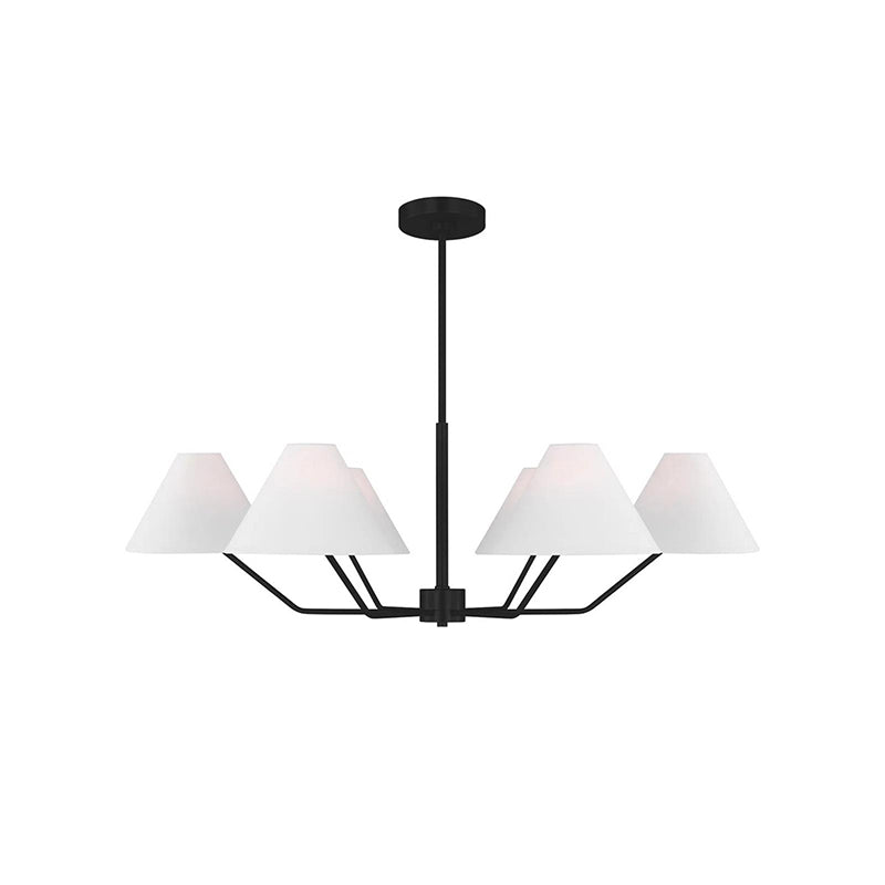 Therelia Lustre en Laiton Abat-jours en Tissu en Forme de Cône Moderne