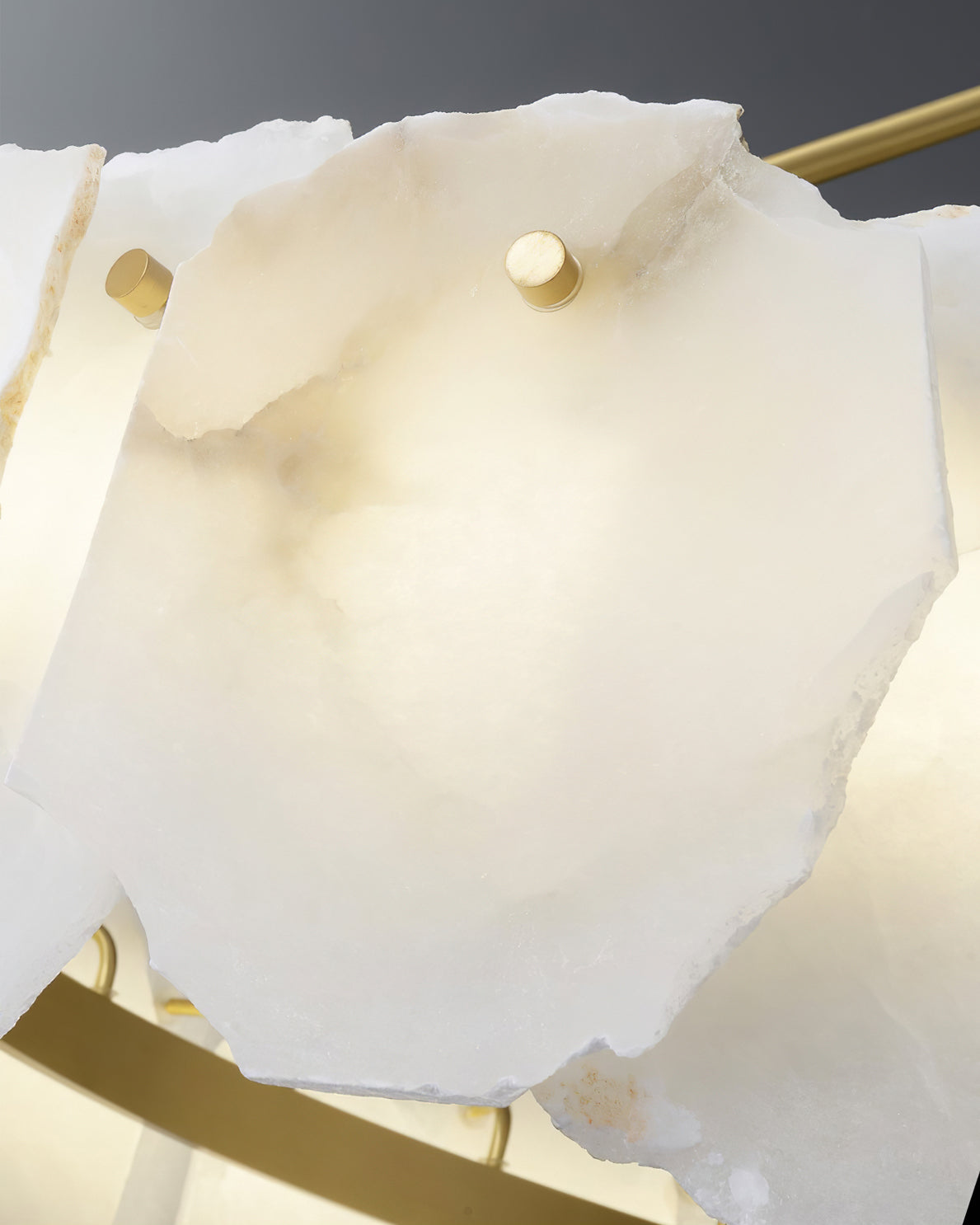 Telen Chandelier Alabaster Layered Halo-Neutral Decor