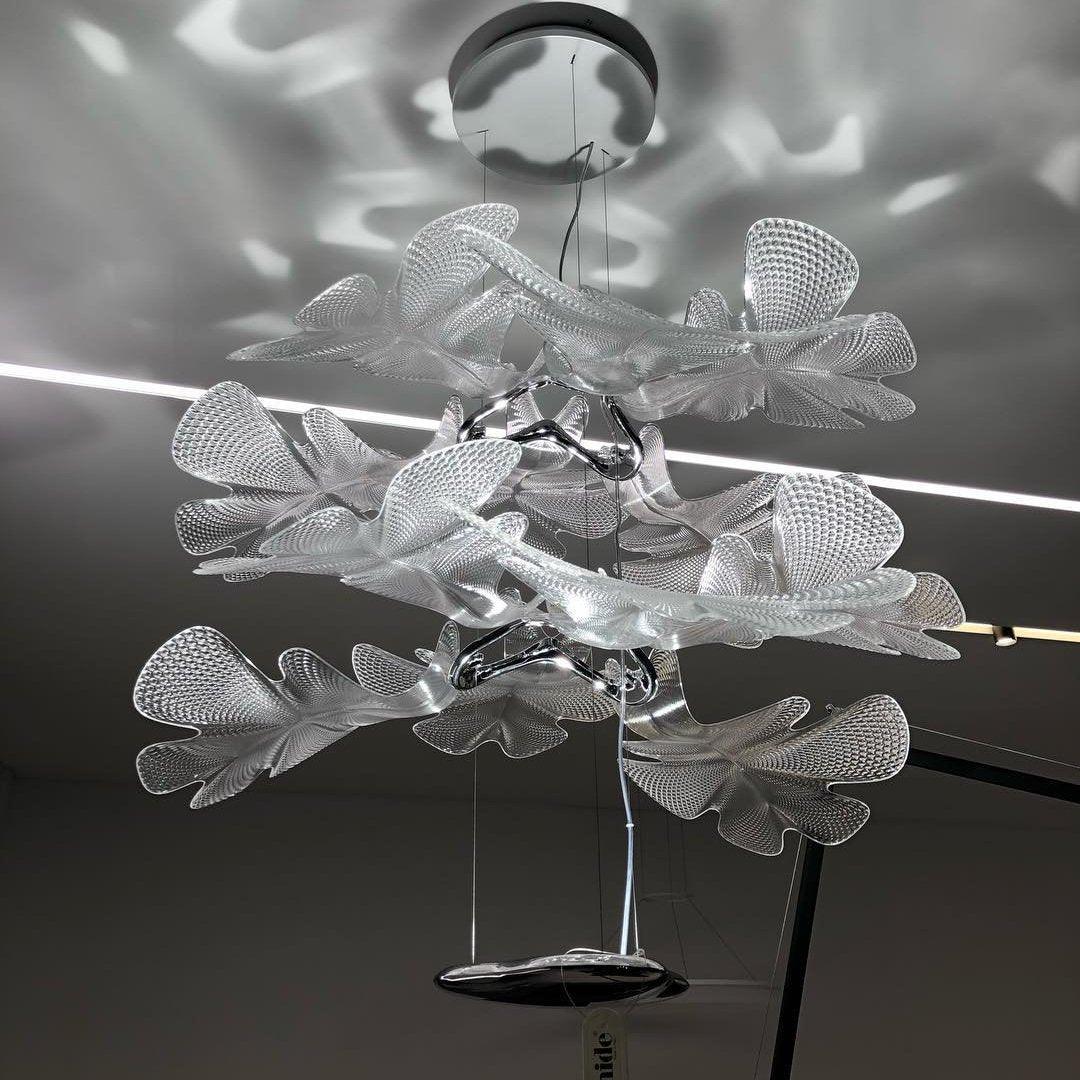 Eldio Lustre Suspension Feuille Transparente