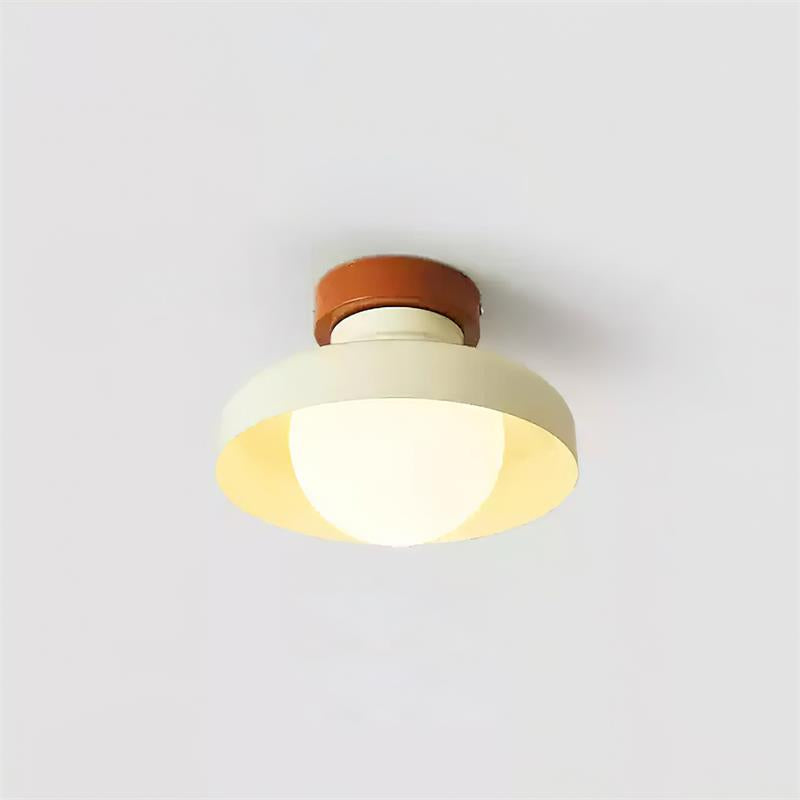 Solvane Blue Metal Flush Mount Ceiling Light-Neutral Decor