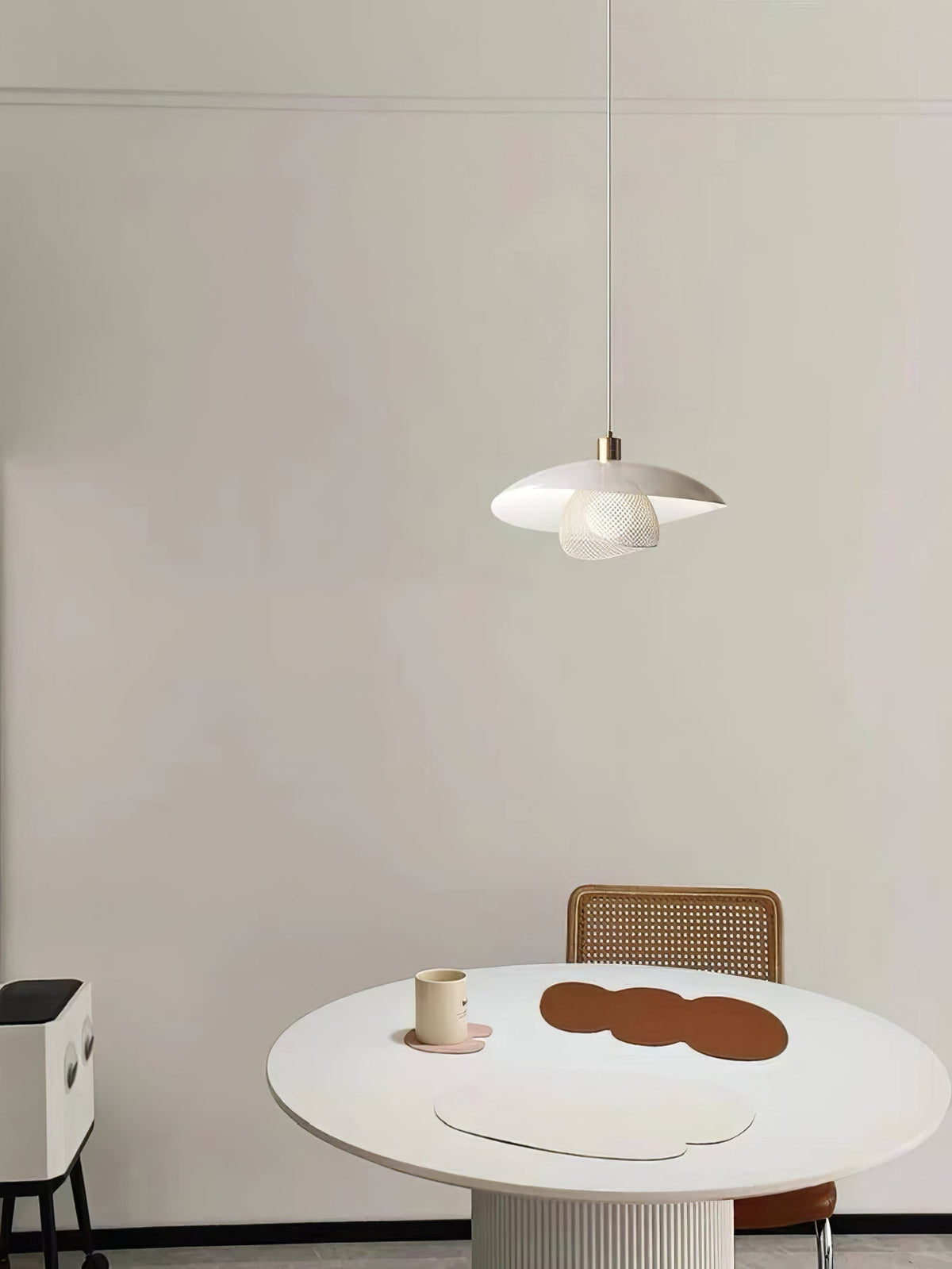 Floyd Lampe Suspendue en Métal Blanc Style Minimaliste Moderne Dynam