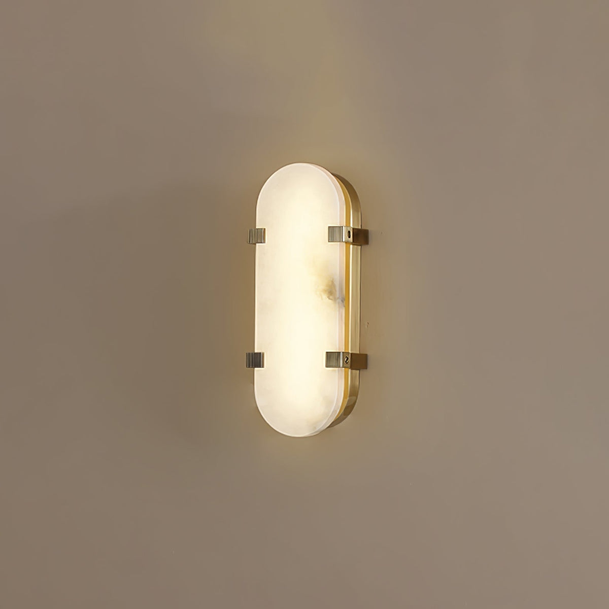 Adrona Applique Murale Ovale Minimaliste en Albâtre