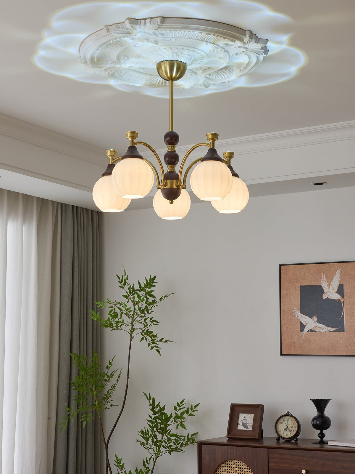 Neliana Lustre en Bois Élégance Traditionnelle