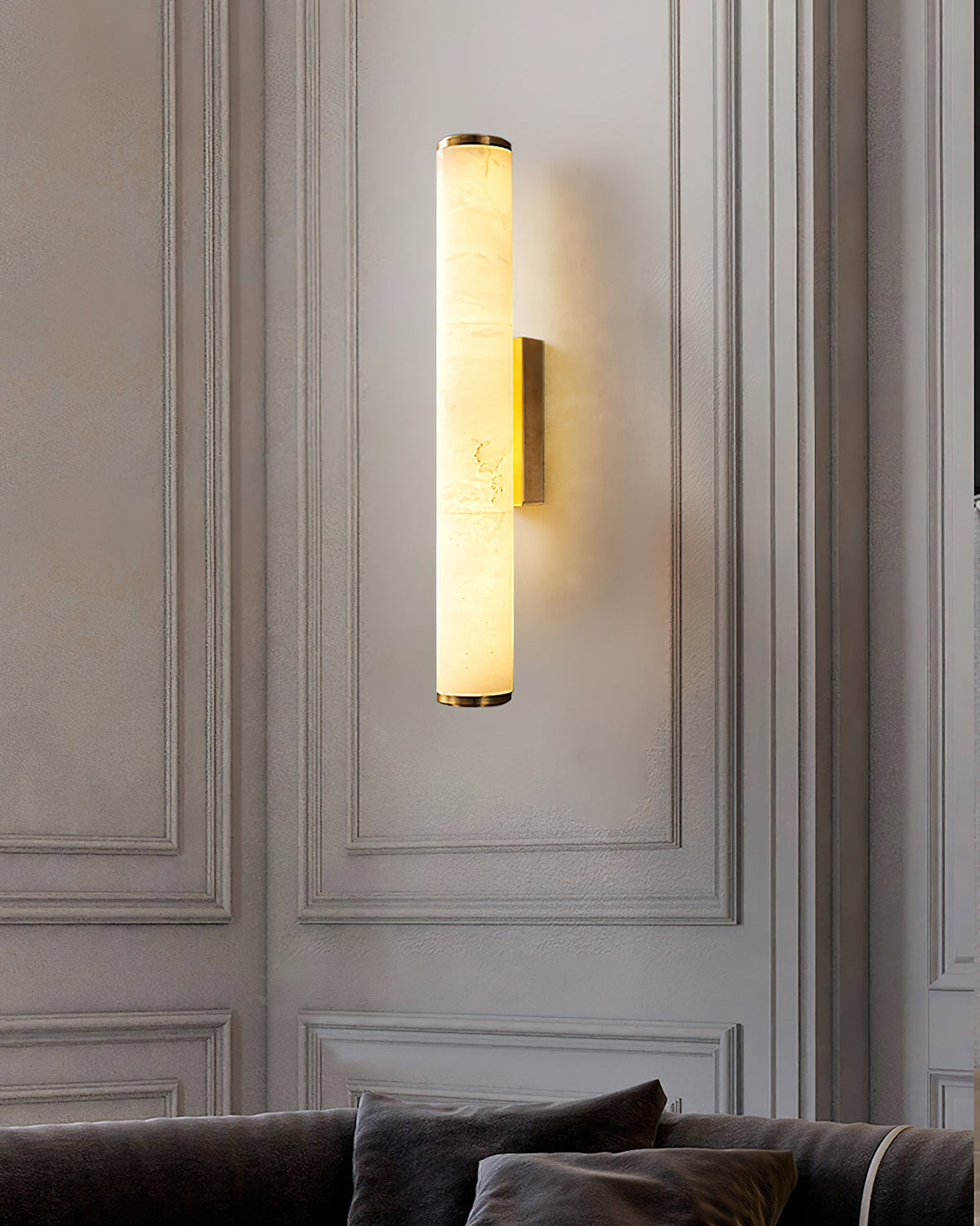 Arcus Lampe Murale Applique Style Élégant Minimaliste Moderne en Laiton et Albâtre