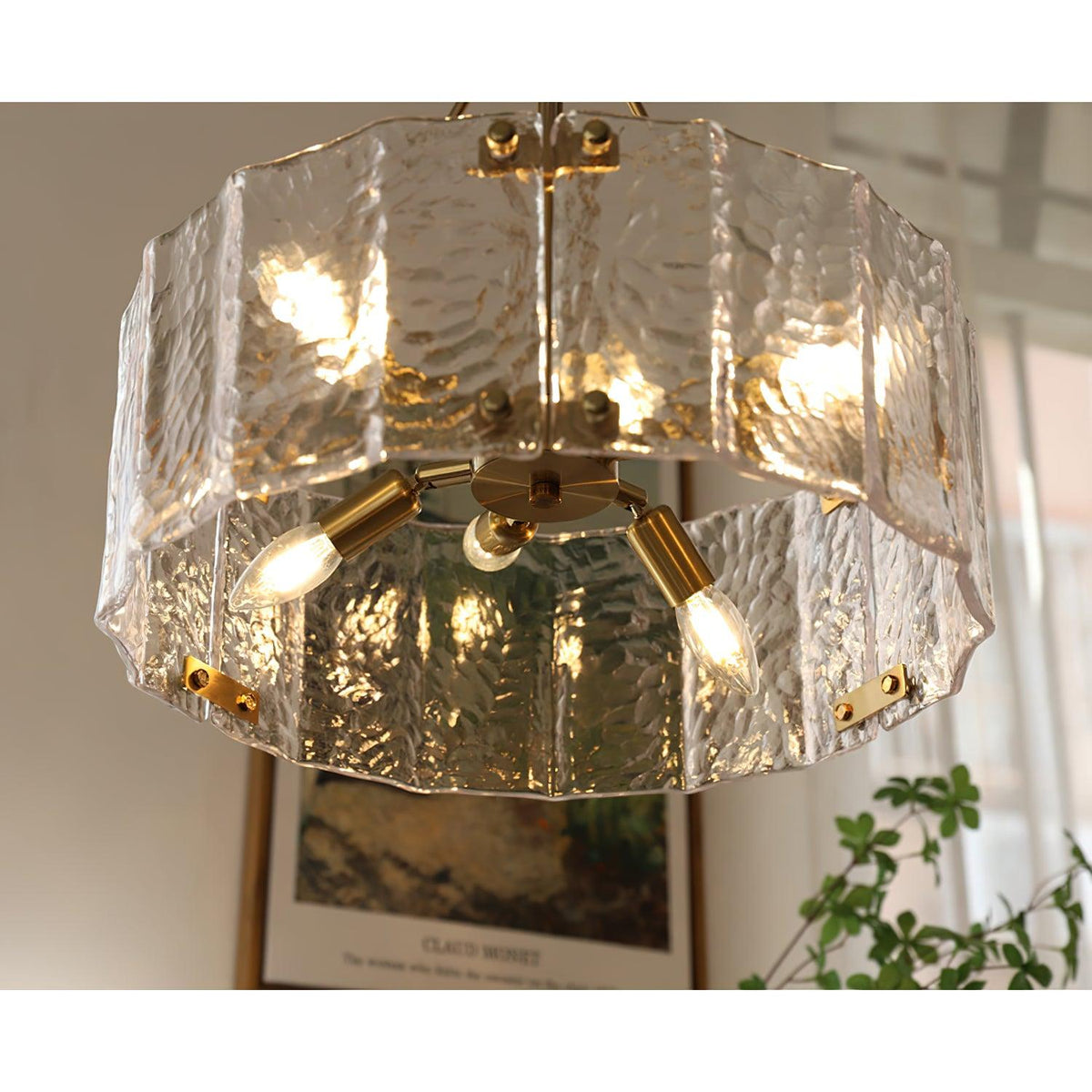 Lucaya Lustre Verre Texturé Clair Calvert