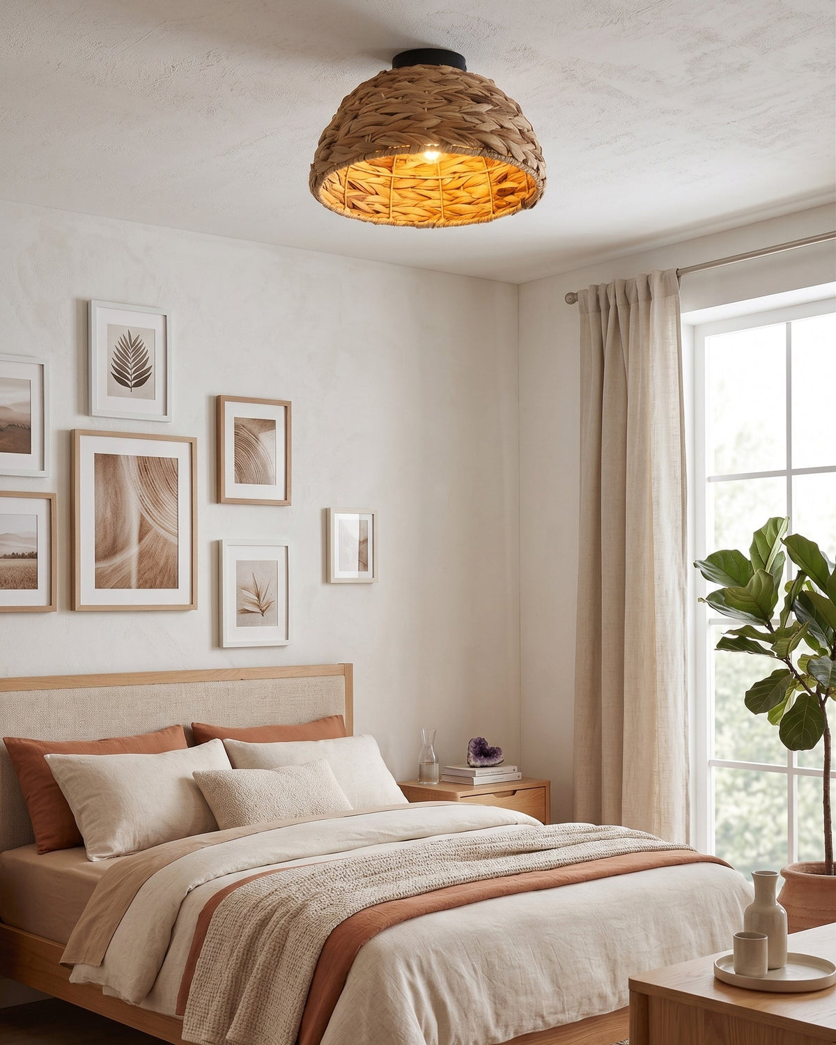 Side profile of the Cambria Ceiling Light showcasing its flush mount design.