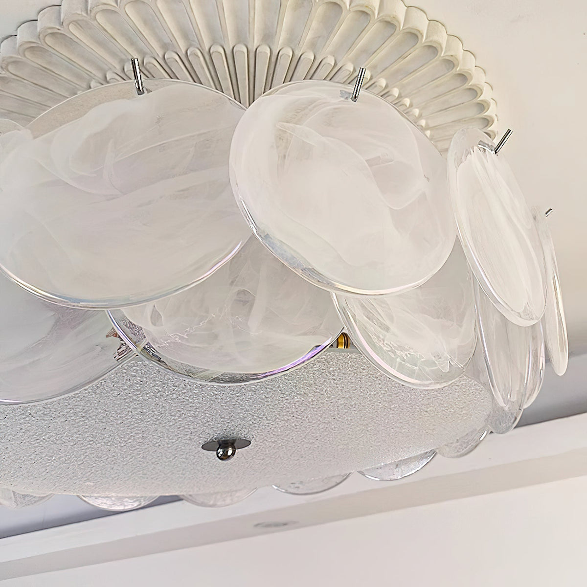 The Camden light fixture turned off, showing its design.