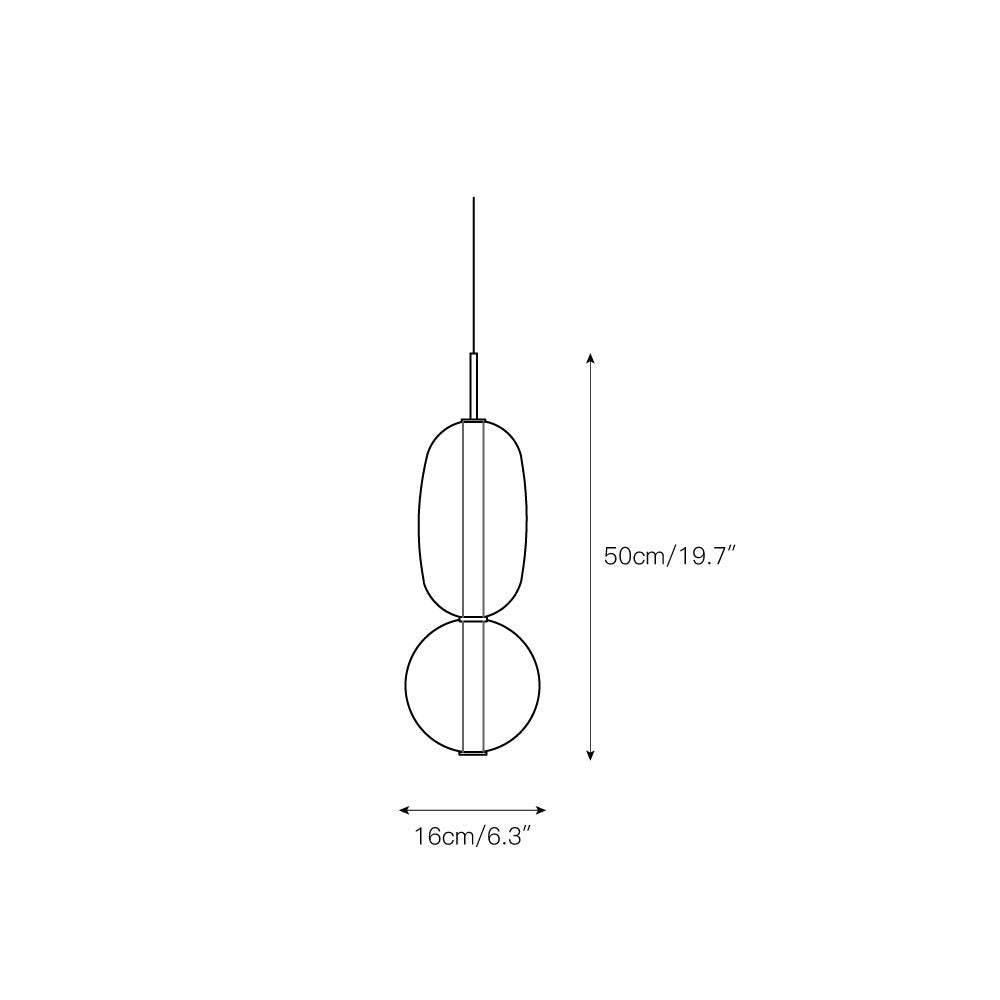 Zodore Prime Art Coloré Verre Suspension