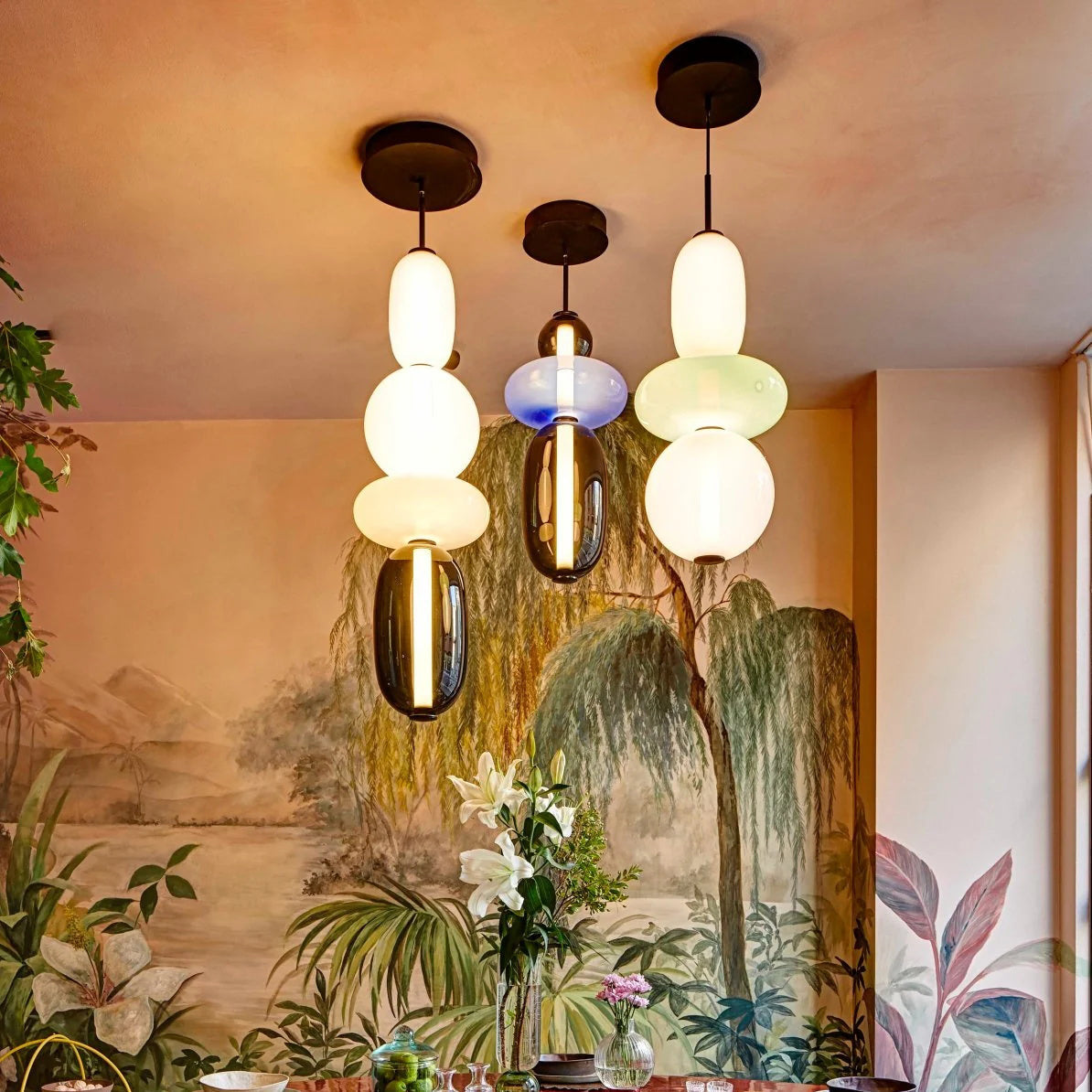 Zodore Prime Art Coloré Verre Suspension