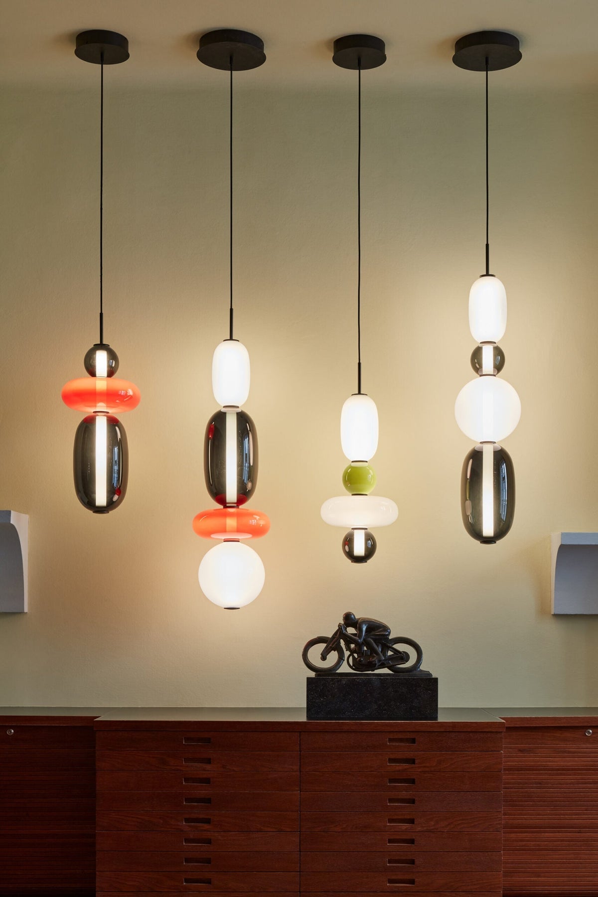 Zodore Prime Art Coloré Verre Suspension