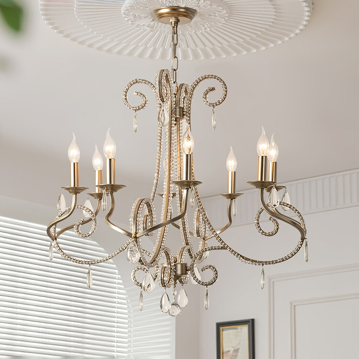 Elysara Crystal Bougie Lustre