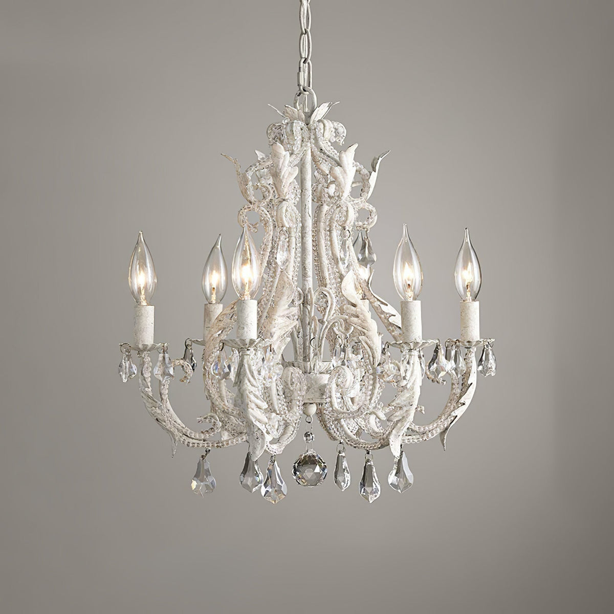 Perisse Suspension Lampe Porte-Bougie Perles de Cristal