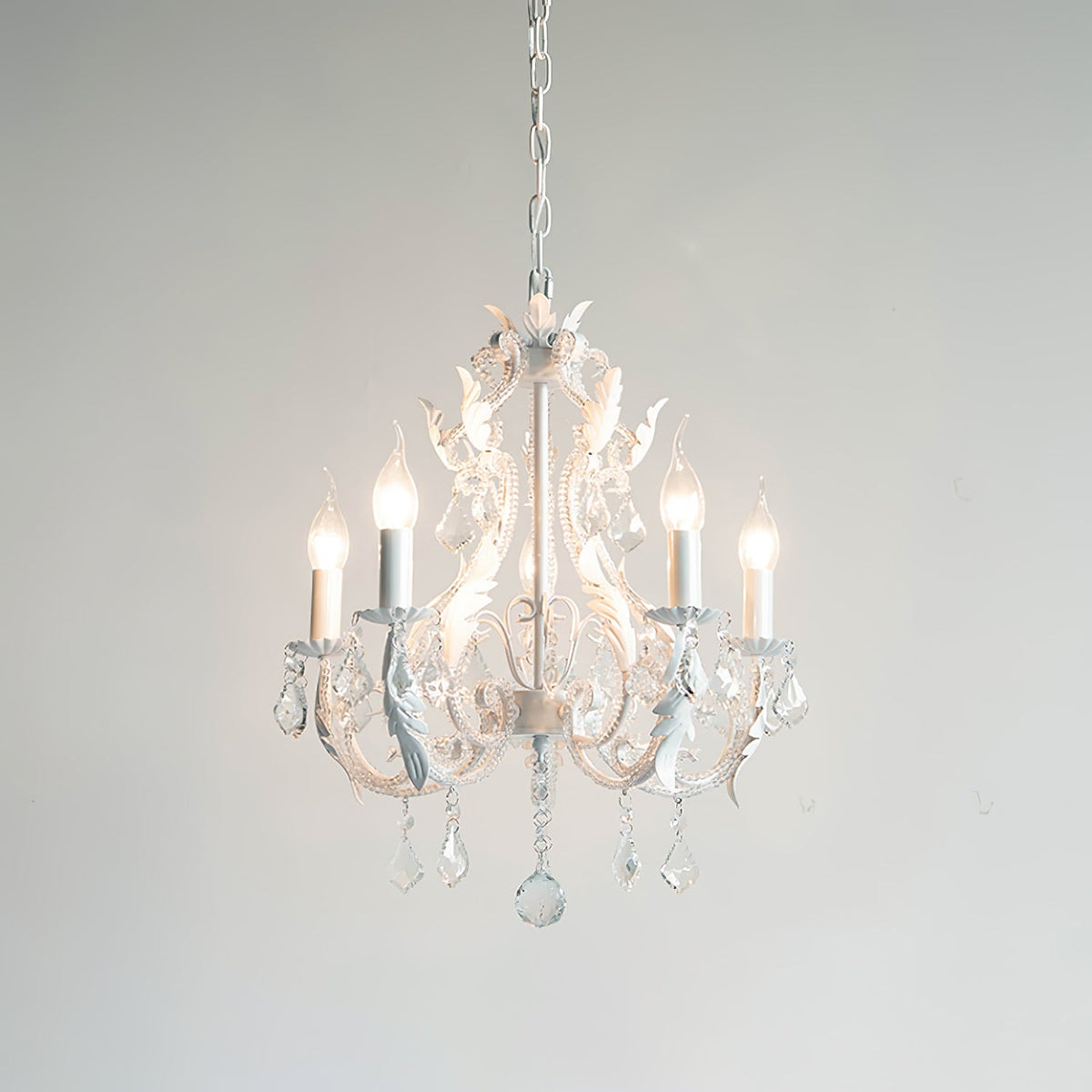 Perisse Suspension Lampe Porte-Bougie Perles de Cristal